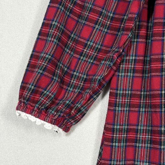 Lanz of Salzburg Nightgown Womens‎ Small Tartan Plaid Flannel Pajamas Christmas - Picture 3 of 14
